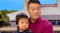 Olli Chu and his dad Ricky
