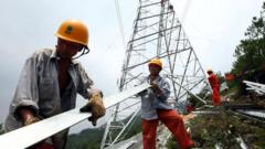 Chinese power workers
