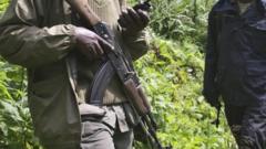 Armed rangers in the Virunga National Park. File photo