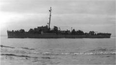 The USS Samuel B Robert before it sank: It went up against much more heavily armed opponents