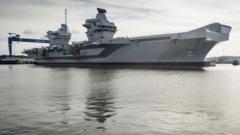 HMS Queen Elizabeth Sets Sail From Rosyth For Sea Trials - BBC News