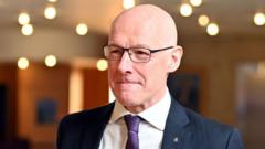 Who is John Swinney, the sole candidate for Scotland's first minister?