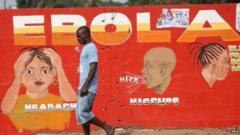 Wall graffiti about Ebola