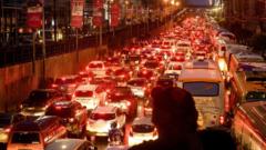 Rush hour traffic in Manila
