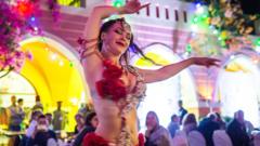 File photo of a belly dancer during a promotional event for Egyptian tourism