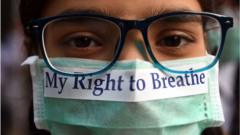 child with mask saying my right to breathe.