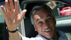 EPA Sebastian Pinera at a campaign event in Santiago, Chile, 14 January 2006