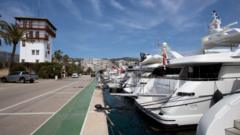 File photo showing yachts docked at Punta Portals marina in Calvia, Majorca