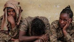 Пленные солдаты эфиопской армии в Мекеле