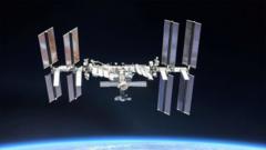The International Space Station (ISS) photographed by Expedition 56 crew members from a Soyuz spacecraft after undocking, in October 2018