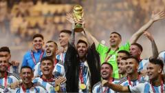 阿根廷队在 2022 世界盃足球赛击败法国队夺冠