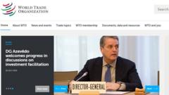 (캡션) WTO 웹사이트