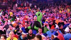 A general view of fans attending a session of the PDC World Darts Championship at the Alexandra Palace in 2019