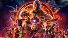 Publicity image for Marvel's Avengers: Infinity War featuring main characters from the Marvel franchise.