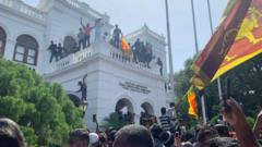 متظاهرون في سريلانكا