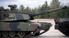 Image shows a US M1 Abrams tank (file image