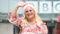 Vanessa Feltz waves goodbye to the BBC last month