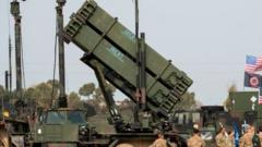 A US Patriot missile system used in a joint training mission with Israel in 2018