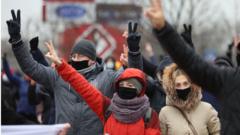 демонстранты в Минске