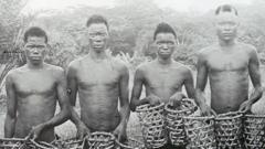 A group of Bongwonga rubber workers, c1905.