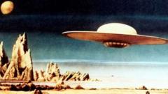 Disco voador que apareceu no filme "Planeta Proibido", de 1956