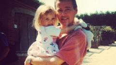 Hayley as a child with her dad Kevin
