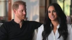 The Duke and Duchess of Sussex seen in the trailer for Harry & Meghan