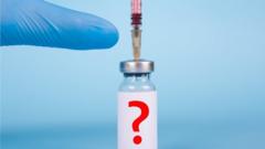 Frasco con un signo de interrogación