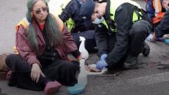 Активисты нового эко-движения Insulate Britain блокируют оживленные дороги.