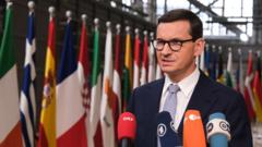 Polish PM Mateusz Morawiecki at Brussels summit, 21 Oct 21