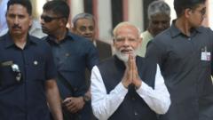 Prime Minister, Narendra Modi clicked while arriving to file his nomination at the collectorate office for Varanasi for 2019 Lok Sabha elections, in New Delhi.