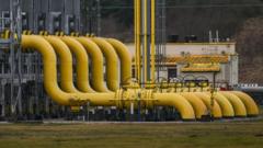 Rusya'dan Avrupa'ya uzanan Yamal doğal gaz boru hattının bir parçası