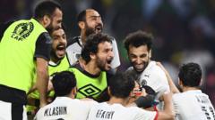 Egypt players celebrate