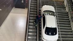 Украдена кола пронађена заглављена у мадридској метро станици
