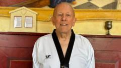 Black belt's Taekwondo challenge for 80th birthday - BBC News