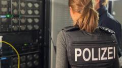 German cyber police at a server stack