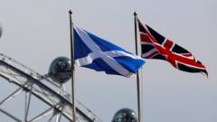 蘇格蘭旗幟和英國國旗