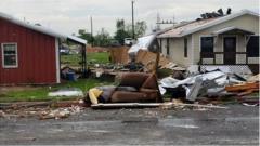 Eight Dead After Tornadoes Rip Across US South - BBC News