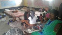 The school classroom in Uganda's Kasese district where Joseline is taking shelter