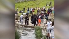 Peak District beauty spot sees mass brawl