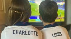 Royals share photo of Charlotte and Louis watching Euros final