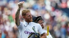 Stokes hits England’s fastest Test half-century