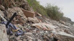 Landfill waste enters beaches and sea - scientists