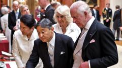 Gifts and displays given as Japan's emperor visits Palace