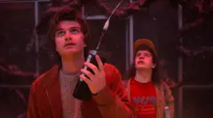 Netflix's Joe Keery in a scene from Stranger Things