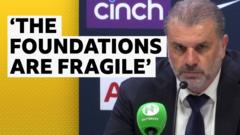 Tottenham’s ‘foundations are fragile’ – Postecoglou