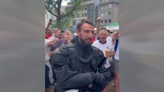 Gareth Southgate lookalike cop serenaded by England fans