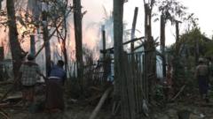 Katha, Sagaing region, military airstirke