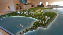 Maqueta del área de Dara Sakor en Camboya cuando se termine el proyecto.