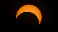 A partial solar eclipse